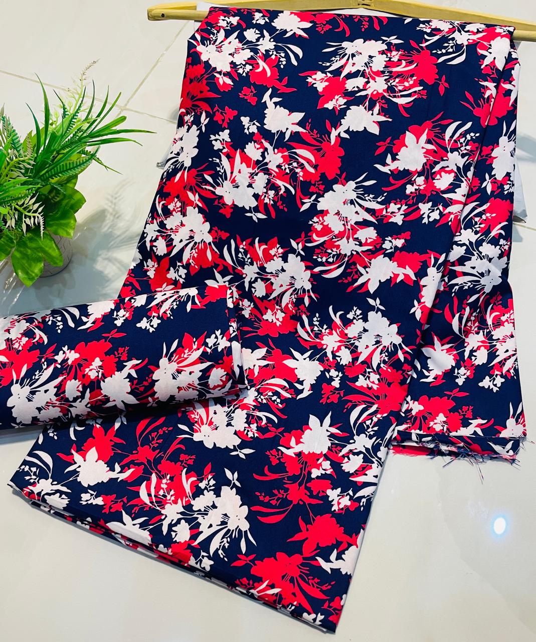 Summer Unstitched Cotton Suit – Digital Print Aroma Cotton – 4.5 Meter – Premium Quality