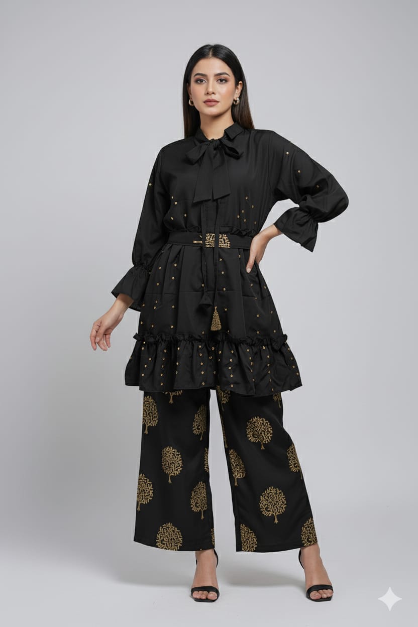 π Moti Charm β Western Top & Plazo Set π