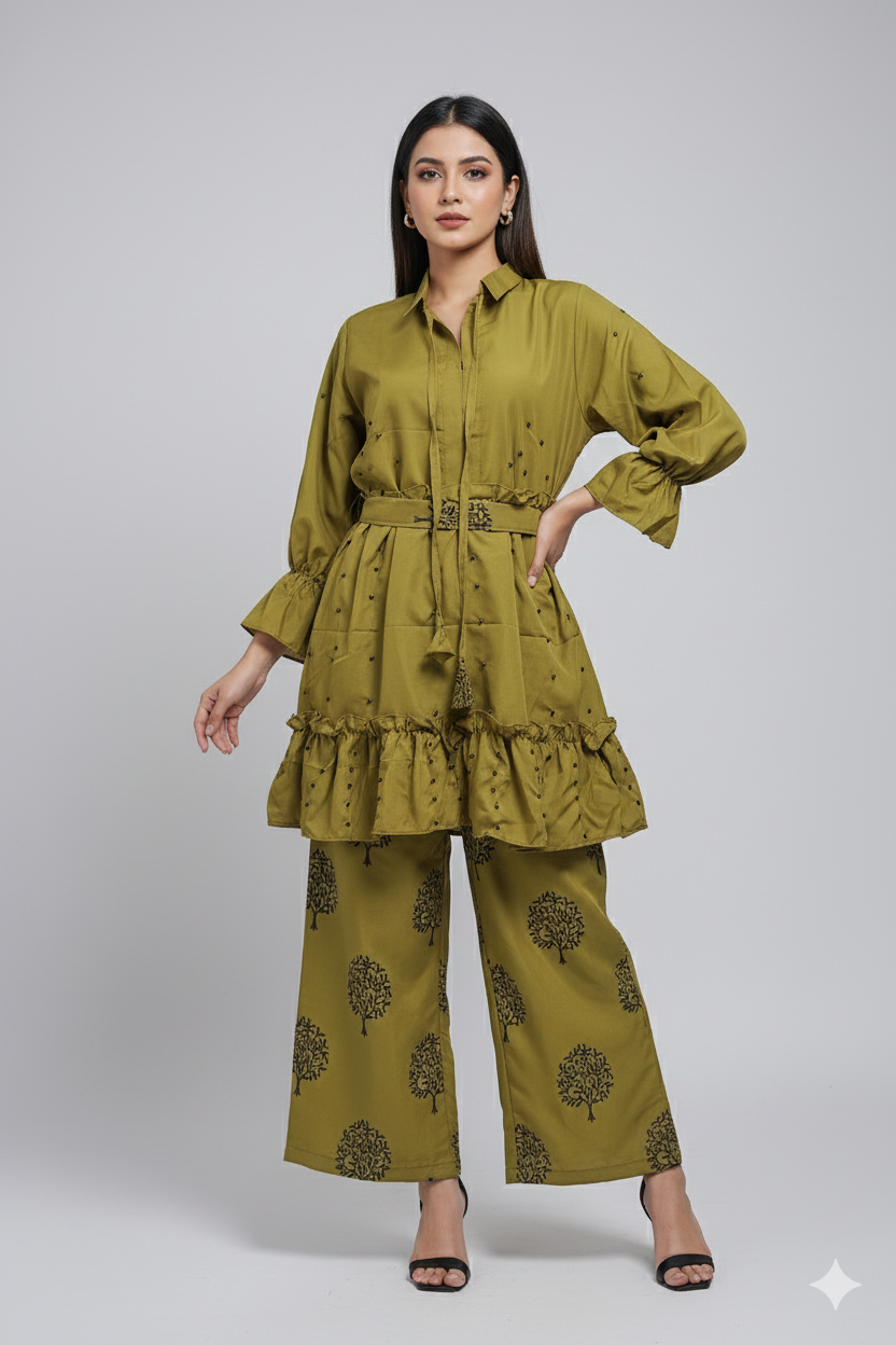 π Moti Charm β Western Top & Plazo Set π