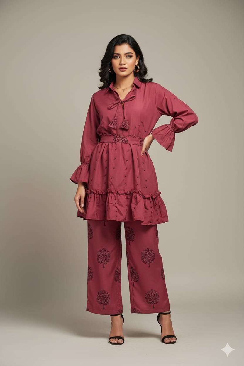 π Moti Charm β Western Top & Plazo Set π