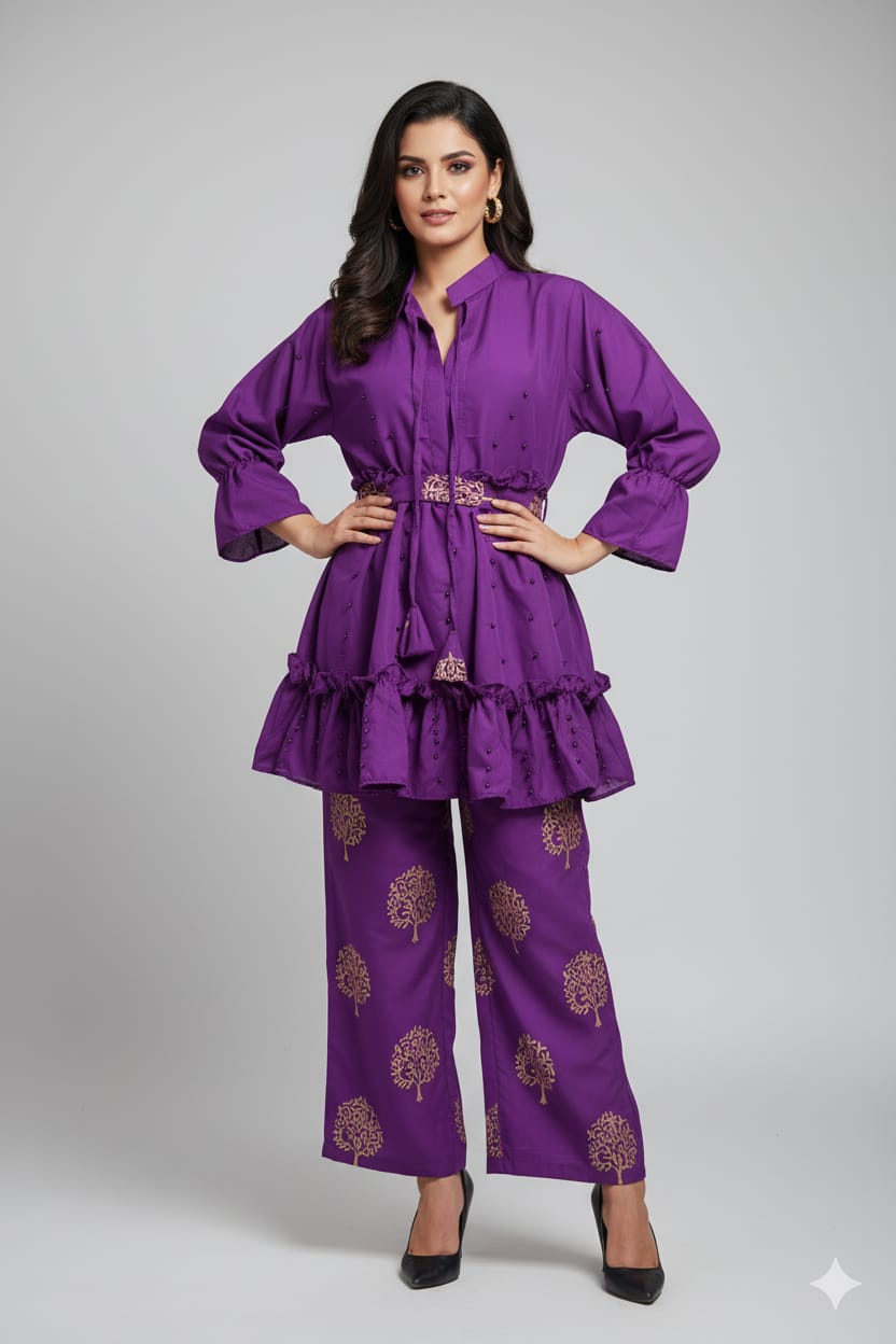 π Moti Charm β Western Top & Plazo Set π