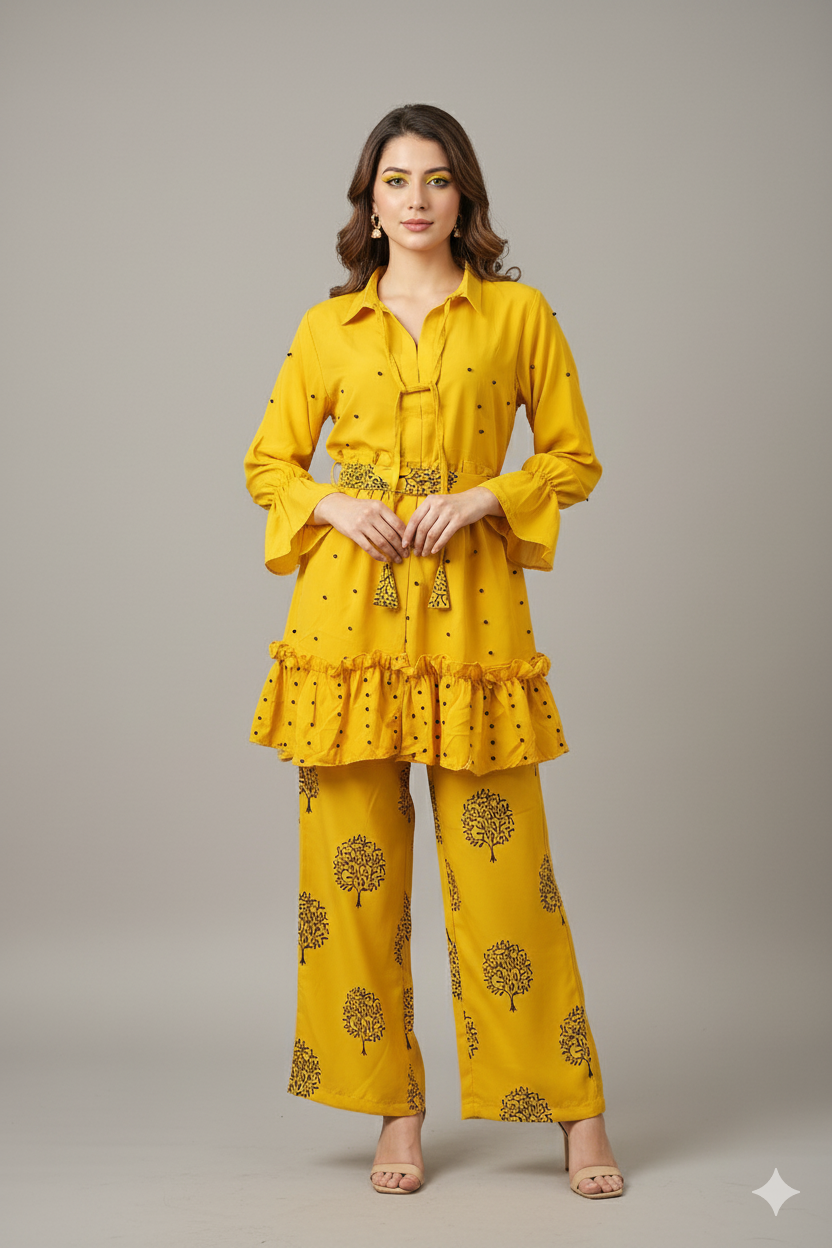 π Moti Charm β Western Top & Plazo Set π