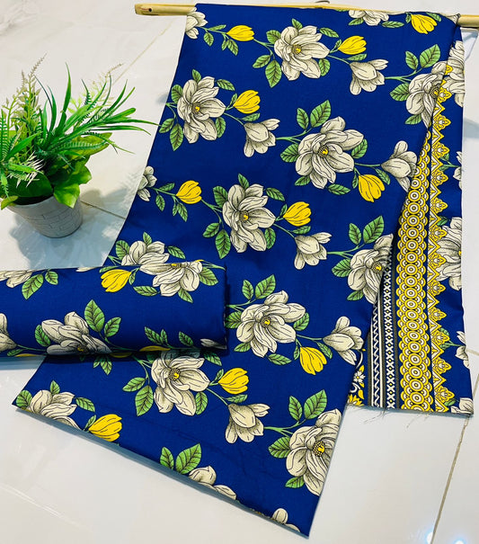 Summer Unstitched Cotton Suit – Digital Print Aroma Cotton – 4.5 Meter – Premium Quality