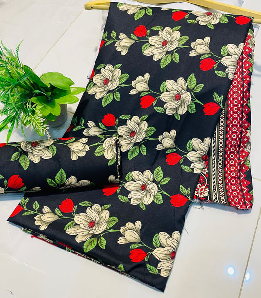 Summer Unstitched Cotton Suit – Digital Print Aroma Cotton – 4.5 Meter – Premium Quality