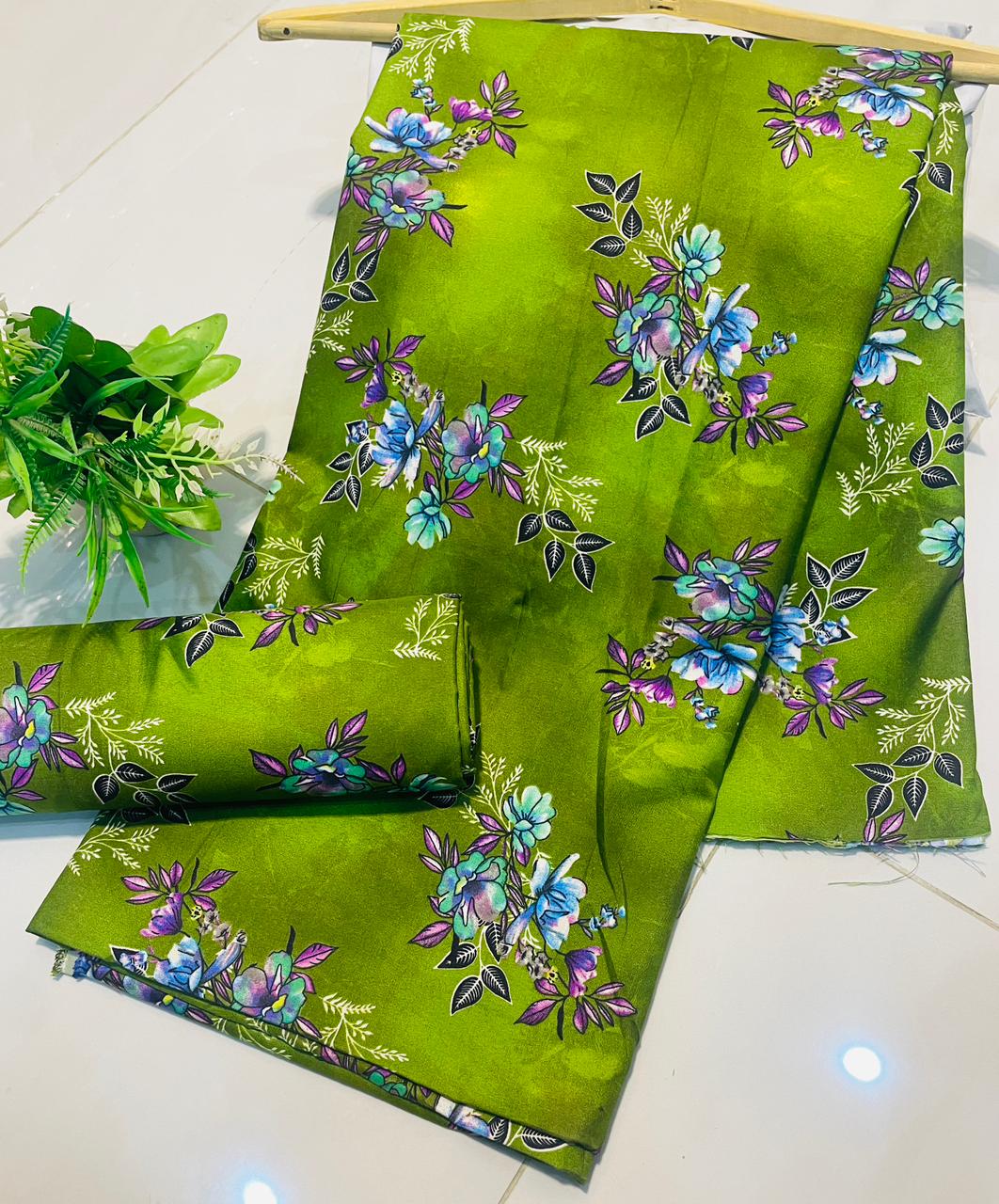 Summer Unstitched Cotton Suit – Digital Print Aroma Cotton – 4.5 Meter – Premium Quality