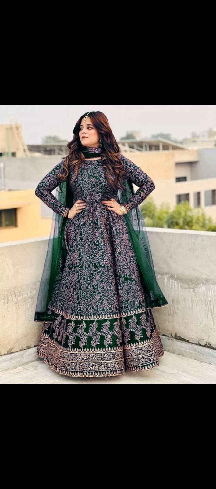 Fancy Block Printed Maxi – Green
