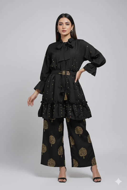 👗 Moti Charm — Western Top & Plazo Set 👗